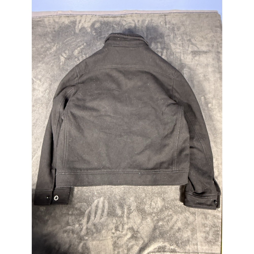 Vintage Gap Wool Deck Coat y2k Harrington Jacket Small men's black quilted Sz M - Picture 8 of 9
